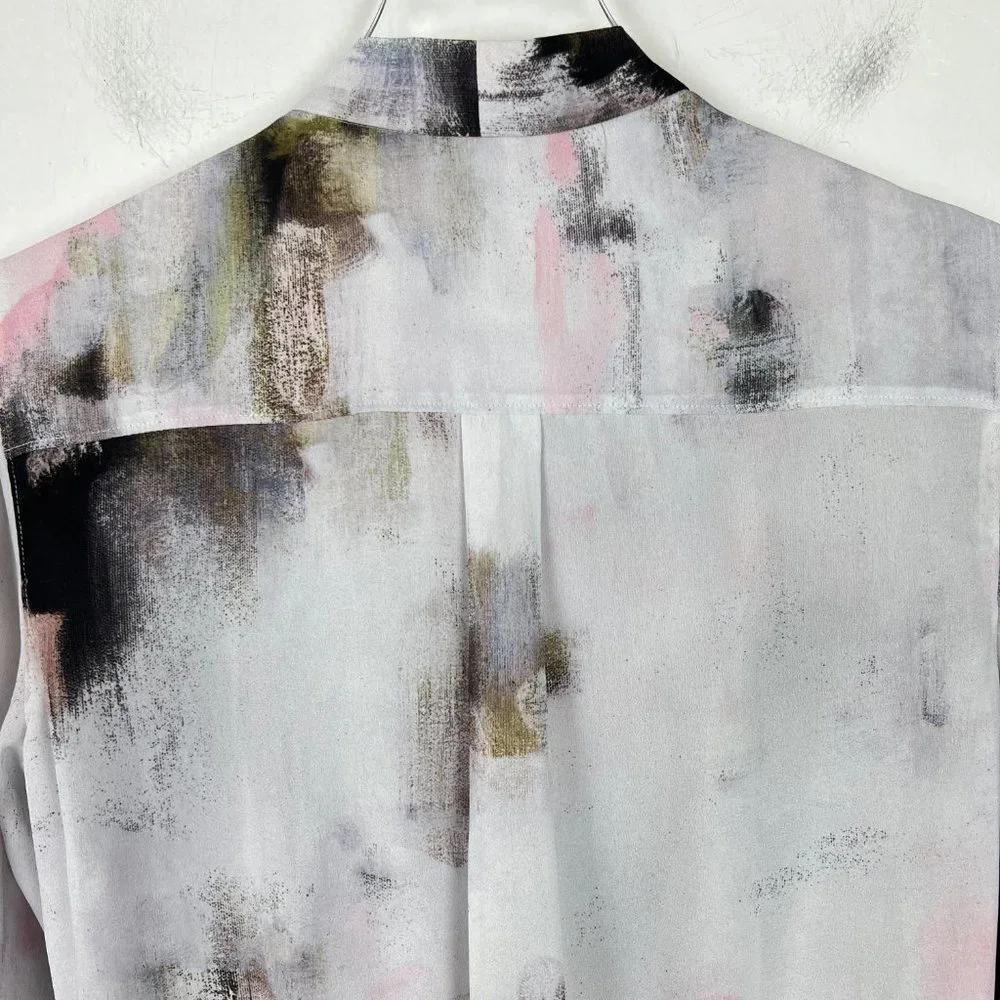 Aritzia Babaton Ambrose Bodysuit Frost Pink Dream Wrap-front Size Small S I1396 - Picture 10 of 14